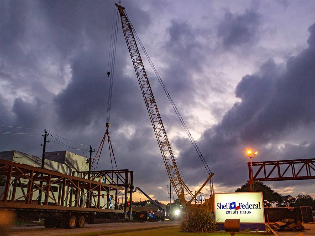 Shell Federal Credit Union Skybridge Structure is Completed